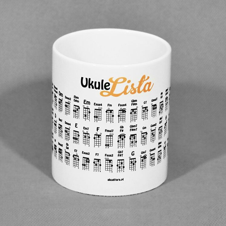 UkuleLista - kubek z akordami ukulele