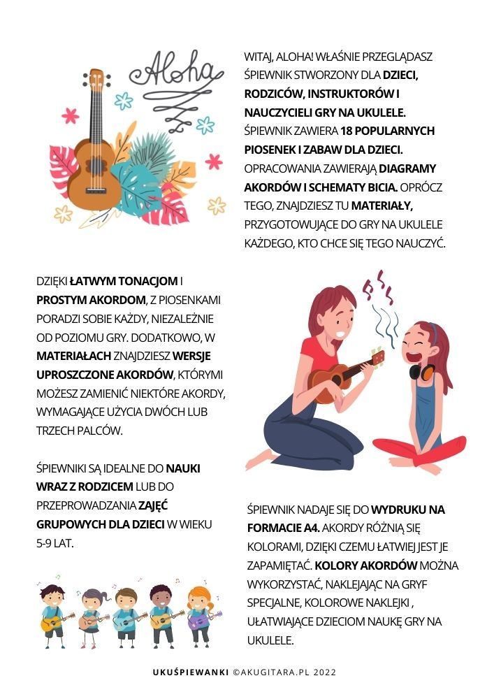 ukuśpiewanki - proste piosenki dla dzieci na ukulele