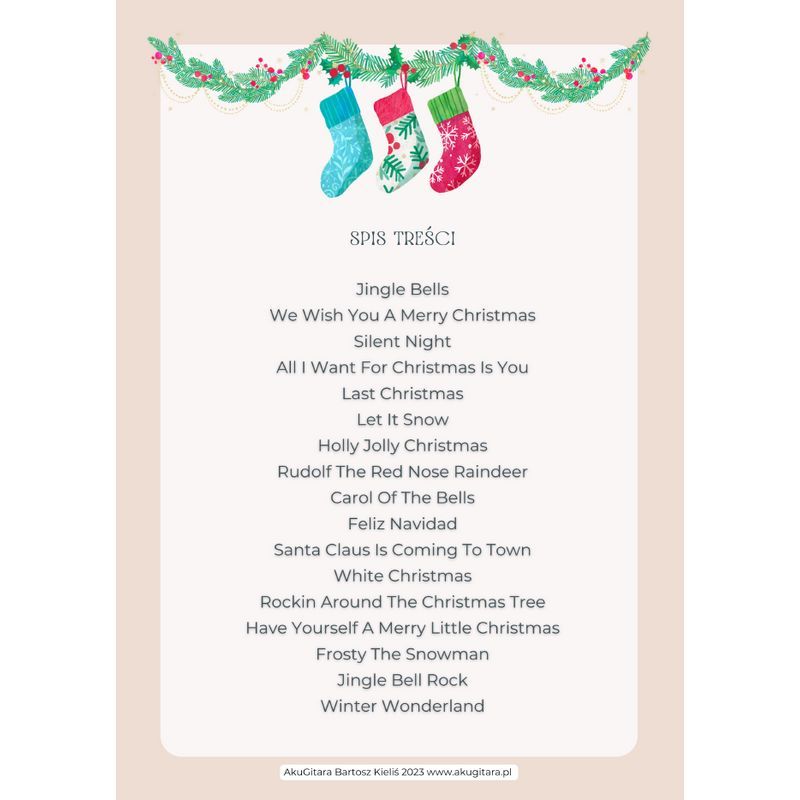 AkuKolędy część 4 - piosenki świąteczne gitara i ukulele / christmas songs guitar ukulele songbook - obrazek 2
