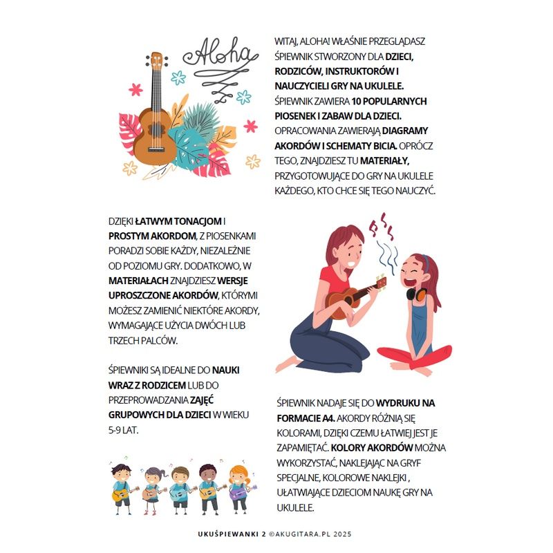 Ukuśpiewanki 2 - proste piosenki dla dzieci na ukulele (E-book) - obrazek 2